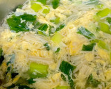 青梗菜 えのき かきたま味噌汁^^作り方7写真