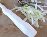 マコモタケのお好み焼き風オムレツ作り方2写真