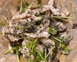 ササミと豆苗の黒ゴマ和え作り方3写真