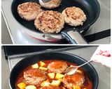 野菜ジュースで楽ちん♪煮込みハンバーグ作り方4写真
