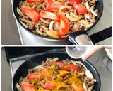 簡単おかず♪牛こまとトマトのカレー炒め作り方4写真