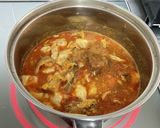 スンドゥブ唐揚げ入りチゲ!(^^)!作り方2写真