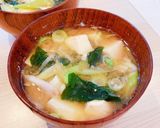 白だしで作るネギたっぷり時短味噌汁作り方6写真