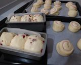 ハムチーズロールパンとクランベリーパン作り方7写真
