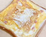 朝食にぴったり！ハムたまトースト作り方5写真