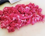 きざみ牛肉の甘辛煮。作り方1写真
