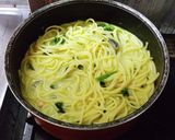 秋鮭とほうれん草のスープパスタ作り方9写真