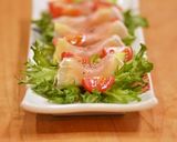 アボカドの生ハム巻き甘酢レモンがけ作り方3写真