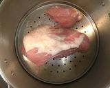 圧力鍋で2段調理◎蒸し豚と南瓜スープ作り方3写真