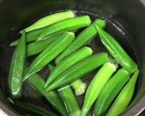 金時草、オクラとビーフ炒め作り方3写真