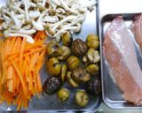 簡単！銀鮭と甘栗の炊き込みご飯　おこわ風作り方3写真