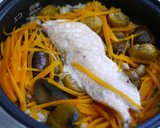 簡単！銀鮭と甘栗の炊き込みご飯　おこわ風作り方6写真