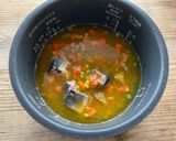 m鯖缶入り♪炊飯器カレーピラフ作り方2写真