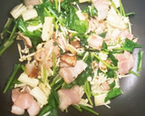 簡単！ほうれん草とベーコンのバター炒め作り方4写真