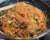 鶏ひき肉でチャプチェ♬作り方5写真