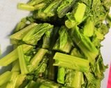 大根の葉　サバ缶和え作り方1写真