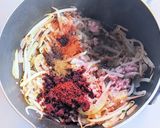 豚ひき肉とニラのカレーうどん作り方6写真