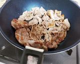 豚肉もやしのネギご飯丼作り方3写真