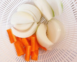 豚肉とさつまいもと根菜の粒マスタード炒め作り方3写真