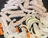 豚肉とさつまいもと根菜の粒マスタード炒め作り方6写真