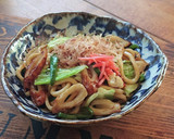おうち居酒屋★ツマミ専用ちくわ焼きうどん作り方7写真