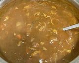 私流、カレーの残りで焼きカレーうどん作り方2写真