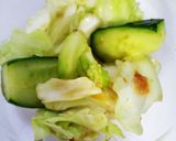簡単副菜♪キャベツの梅おかか和え作り方2写真