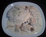 美味しくDiet☆鶏ときのこのクリーム煮作り方9写真