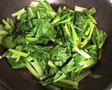 小松菜と厚揚げの炊いたん作り方1写真