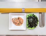タラコのリエットでスピンオフ的パスタ作り方1写真