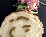 甘じょっぱいメロンパンサンドでランチ作り方1写真