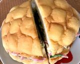 甘じょっぱいメロンパンサンドでランチ作り方4写真