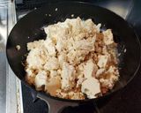超ヘルシー♪豆腐と鳥むねひき肉の卵炒め煮作り方4写真