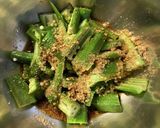 オクラの胡麻和え作り方3写真