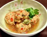 ふんわり♪野菜入り鶏ひき肉団子の餡掛け作り方9写真