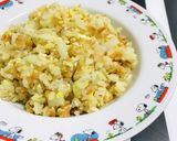 白菜の芯と冷やご飯で 干し海老チャーハン作り方4写真