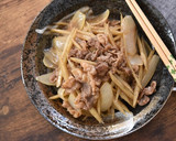 牛ごぼうと玉ねぎのガーリック甘辛炒め作り方7写真
