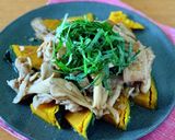 免疫力レシピ!旬のかぼちゃと豚肉の炒め物作り方8写真