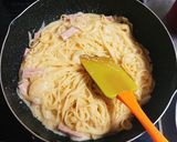 魚肉ソウセージと玉ねぎのカルボナーラ作り方5写真