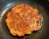 もち入りとろけるお好み焼き♬つけだれで作り方4写真