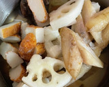 冷凍レンコン、ごぼう、さつま揚げの煮物作り方4写真