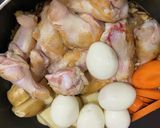 手羽元と根菜とたまごのさっぱりスタミナ煮作り方4写真