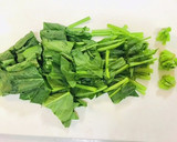 落とし卵とほうれん草のお味噌汁作り方1写真