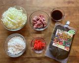 挽肉で簡単お好み焼き作り方1写真