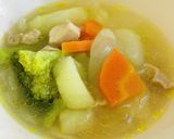 鶏肉と野菜のスープ煮☆給食メニュー作り方4写真