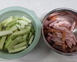 ヘチマとウインナーの中華あんかけ風作り方1写真
