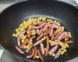 ヘチマとウインナーの中華あんかけ風作り方2写真