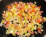 野菜と卵のカレーグラタン☆作り方1写真