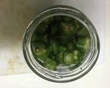 冷凍オクラ（解凍し）スライス醤油づけ作り方5写真