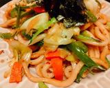 野菜だけでも出汁を効かせて焼きうどん作り方11写真